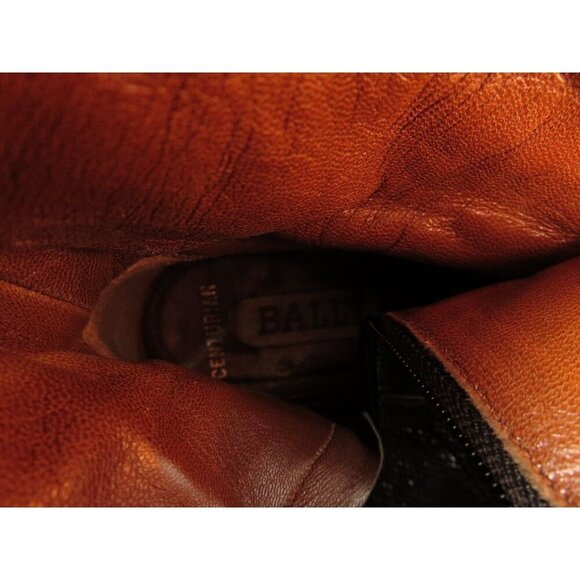 BALLY ITALY Genuine Ostrich Skin Boots in Black size 8 Vintage full zip - Picture 11 of 11